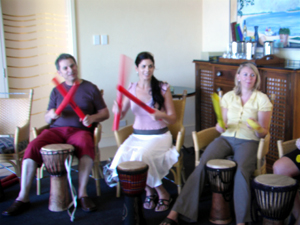 Gartner APAC Events Team Offsite Jonah's Palm Beach interactive drumming event teambuilding